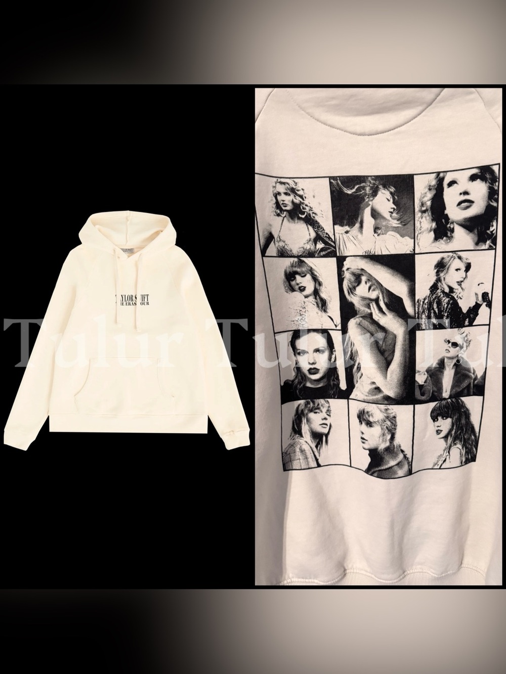 Taylor Swift 2024 Tour RARE Eras Tour TTPD Version of Beige Hoodie M EUC